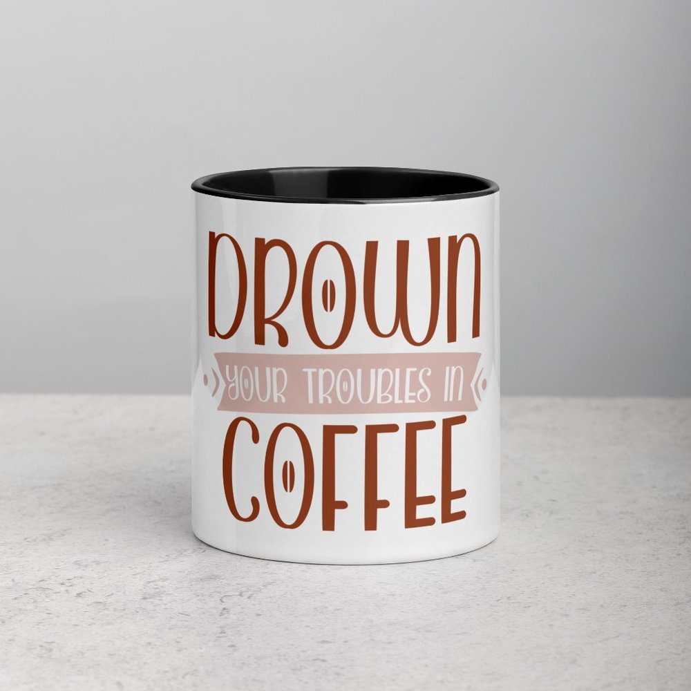 Coffee Mug - Drown in Coffee - Black